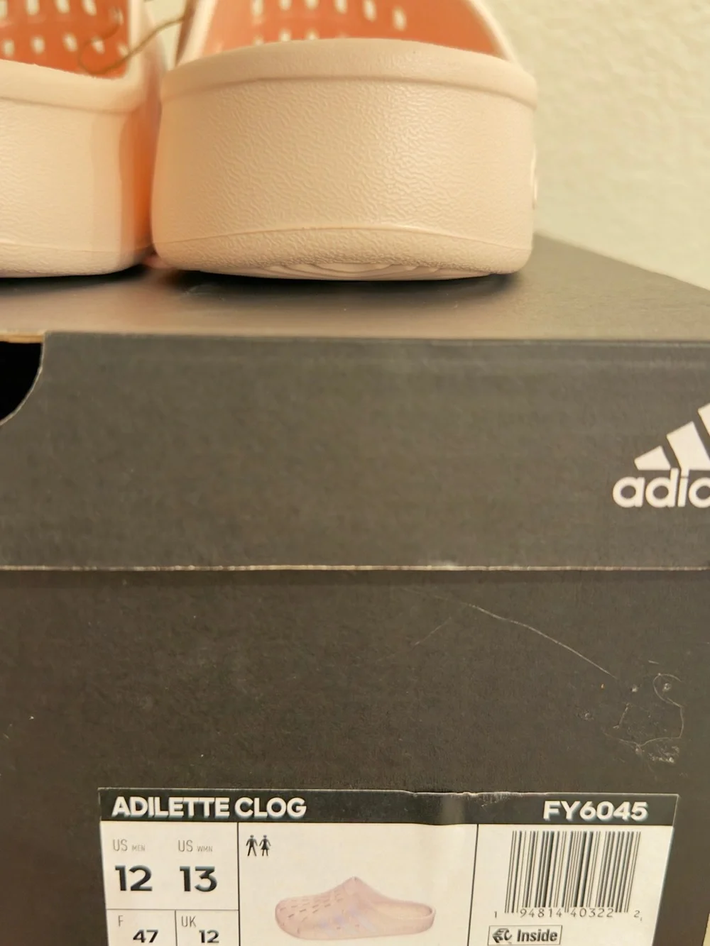 Adidas Adilette Clogs Pink White Shell Toe Slides